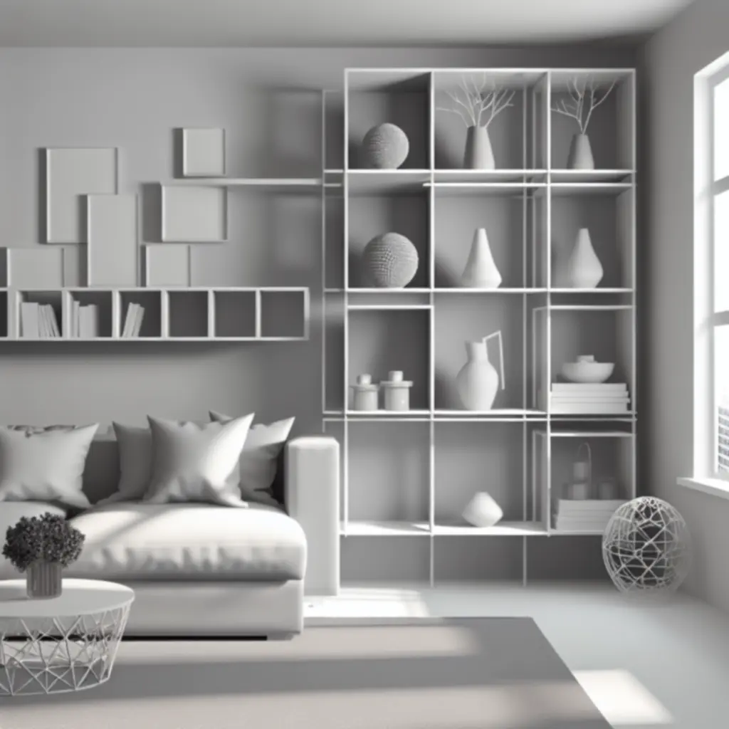 Minimalistyczny salon w miejskim apartamencie