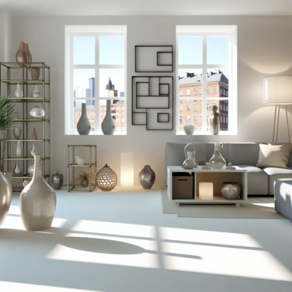 Nowoczesne, miejskie akcesoria domowe Urbanexivo w minimalistycznym wnętrzu